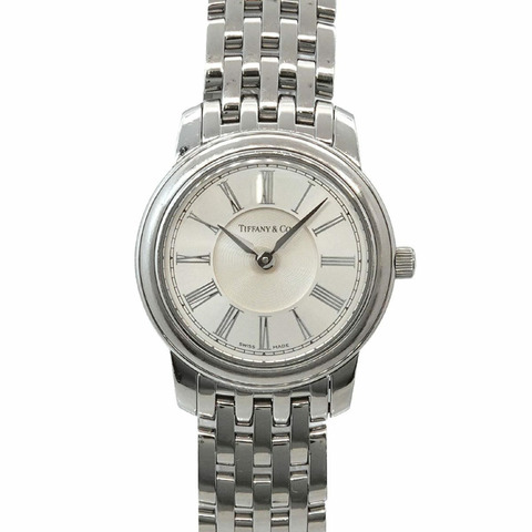 Tiffany & Co.) Mark 圓形女士腕錶，銀色，石英錶。