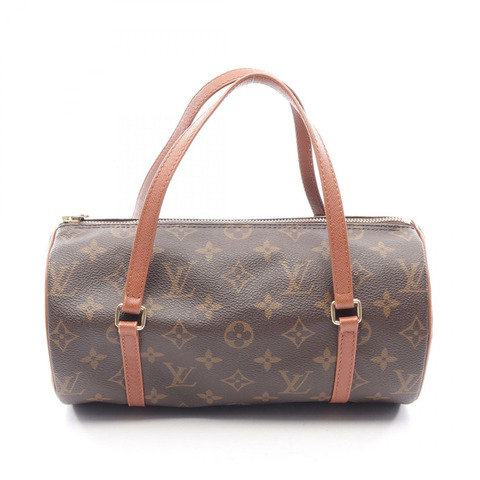 路易威登 Papillon 26 單肩手提包 M51386 Monogram 皮革 棕色 二手