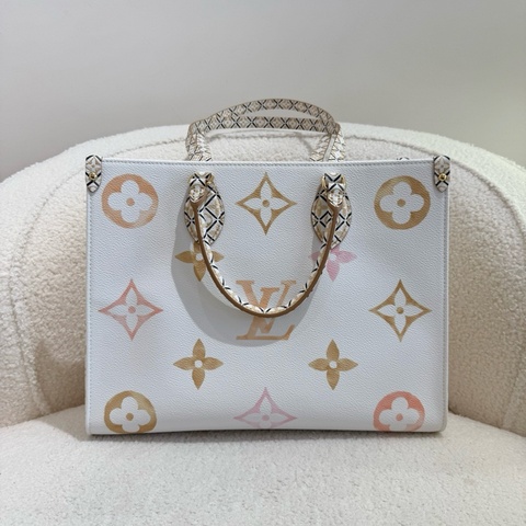 LV/路易威登 onthego夏日限定水彩系列中號托特包 芯片款