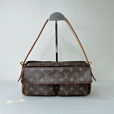 LV Vivacite MM老花單肩包