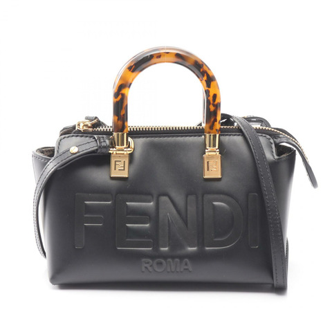 FENDI By the Way Mini 2-Way 單肩手提包 8BS067 黑色皮革 二手 女士