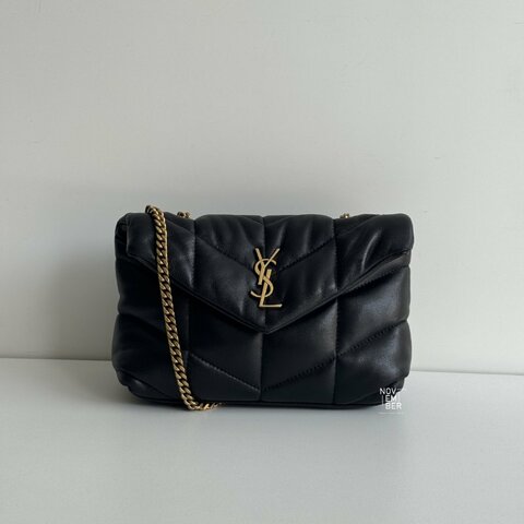 98新🖤 Saint Laurent YSL 聖羅蘭 LouLou Puffer Mini 黑金