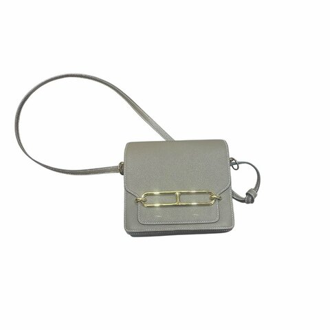 【美收精品】Roulis 18 經典金釦皮革肩背/斜背包（豬鼻子包）5-622