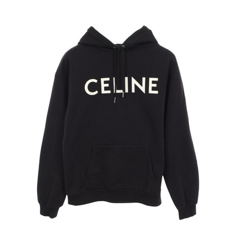 CELINE 棉質抓絨連帽衫，黑白配色，S碼，二手男款