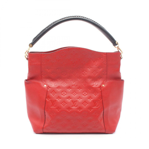 路易威登 Bagatelle 單肩包 M50074 Monogram empreinte 紅色黑色二手