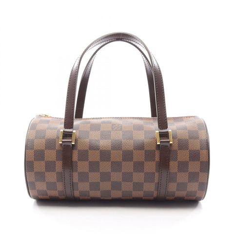 路易威登 Papillon 26 筒形手提包 N51304 Damier Ebene 帆布 皮革 二手