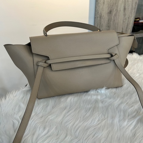 Celine 大象灰 牛皮 鯰魚包 大號 兩用包