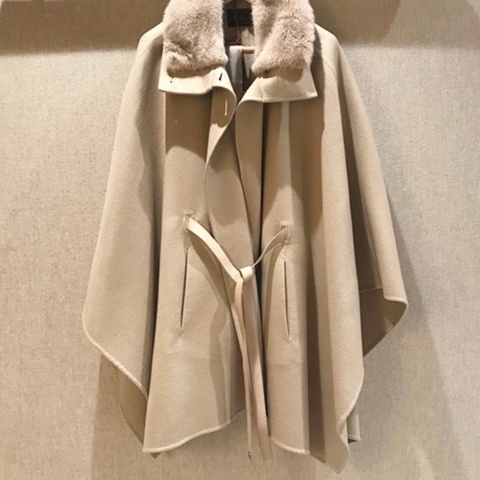 Loro Piana Denice 羊絨斗篷大衣