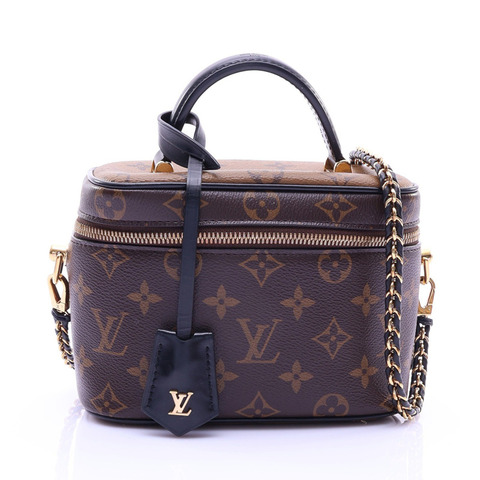 棕色 Reverse原花帆布 Vanity PM 兩用包【LOUIS VUITTON LV 路易威登】 M45165