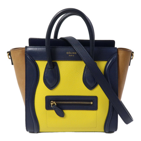 CELINE 牛皮皮革Nano Luggage手挽肩背兩用袋