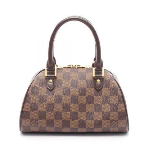 路易威登 Rivera 迷你手提包 N41436 Damier 帆布皮革 Ebene 二手女式
