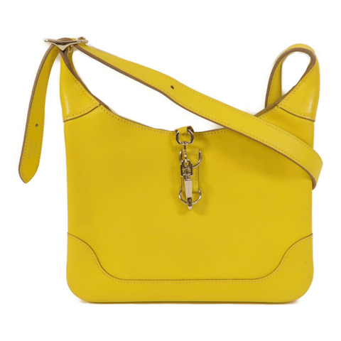 HERMES Evercolor皮革Trim Duo 24肩背袋Lime