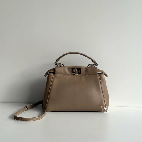98新🆕 Fendi 芬迪 Peekaboo Mini 灰色銀釦