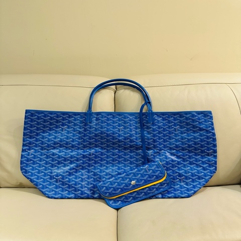Goyard 高雅德 藍色Saint Louis Tote bag/ 托特包購物包/GM款/全新閒置美品