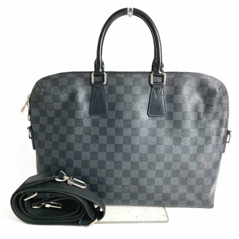 路易威登 N48224 Damier Graphite Port Document Jour PDJ 手提包公事包商務帆布男士黑色