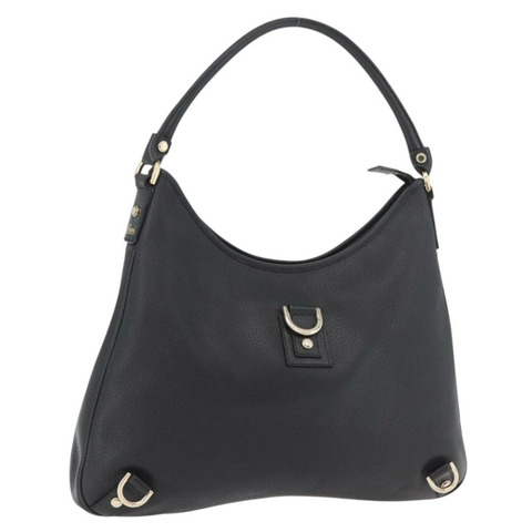 GUCCI Abbey 單肩包，黑色金色皮革，貨號 130737，正品編號 182726SAV