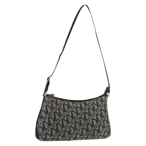 Christian Dior Trotter帆布配件包 灰色 銀色 正品 182611SAV