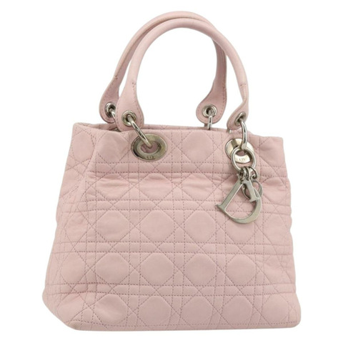Christian Dior Canage 手提包 2way 粉紅銀色 Auth bs35435A