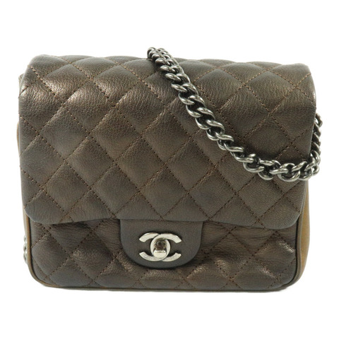 CHANEL 牛皮皮革Shoulder Bag鏈帶肩背袋