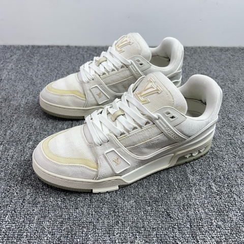 Louis Vuitton 路易威登 LV Trainer 白牛仔 休閒鞋/40碼 /6碼 95新