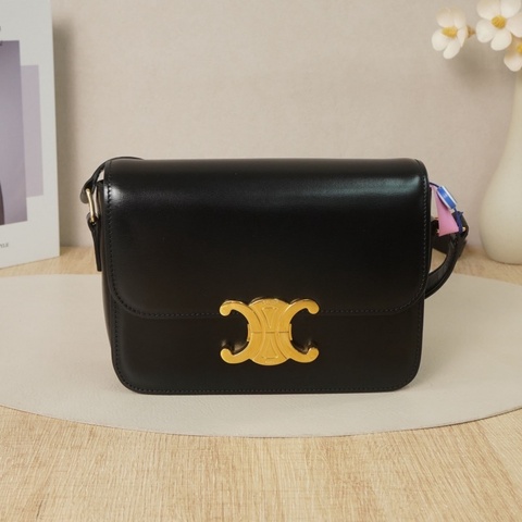【VUINCA Vintage 價格僅供參考】CELINE 豆腐包 Small 黑色 牛皮