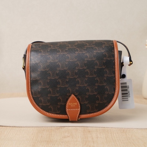 【VUINCA Vintage 價格僅供參考】CELINE FOLCO 馬鞍包 Medium 老花