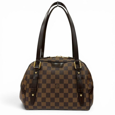 路易威登 N41157 Damier Rivington PM 帆布手提包，棕色，法國製造，女士款，帶盒子和防塵袋