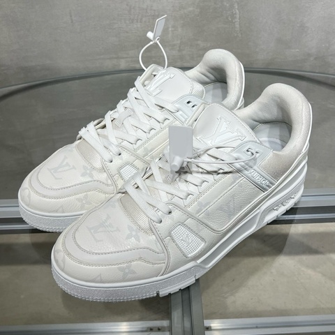 Louis Vuitton/路易威登 LV Trainer 白色暗紋滿印 尺碼/UK7 41碼