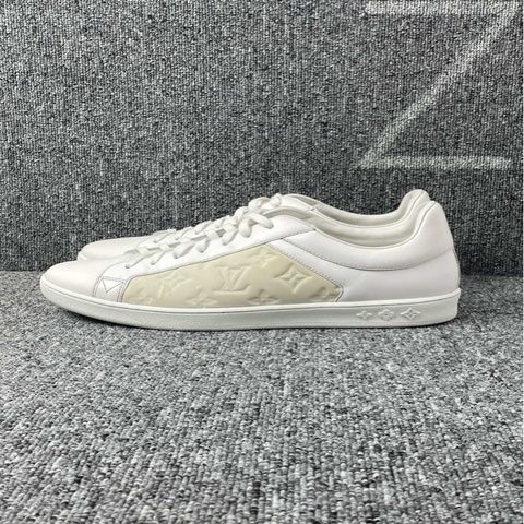Louis Vuitton 路易威登 白色老花板鞋 43碼