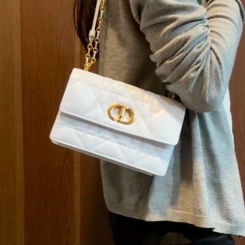 Dior 白金Miss Caro迷你鏈條包 19*13*4 9新 配件塵袋