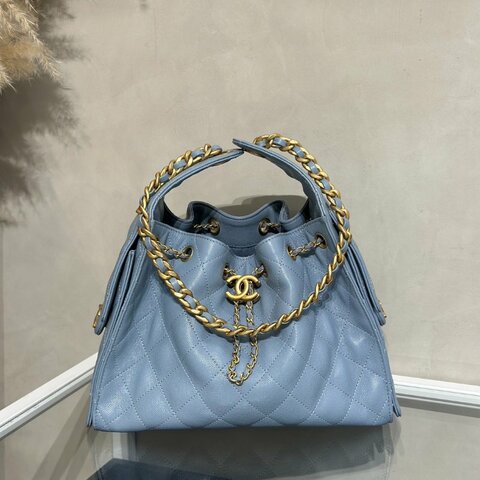 CHANEL 25 Hobo Bag - 小號霧霾藍金