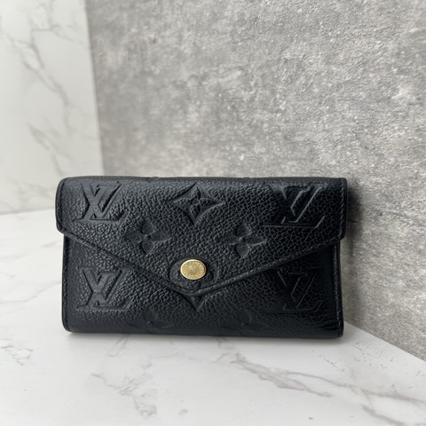 香緹國際精品 LV 黑壓紋短夾 1058