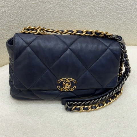 Chanel 19Bag 藏藍色 30CM