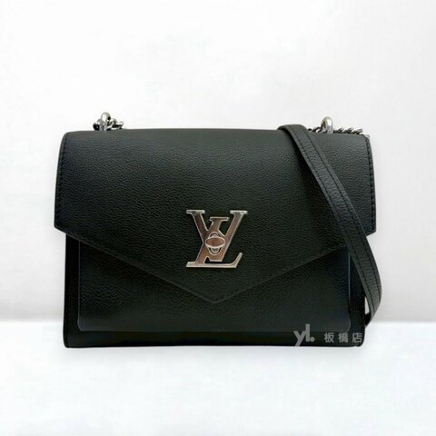S5551-LV Mylockme黑牛皮下蓋肩背包M51418