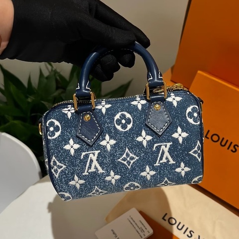 👜LV路易威登｜speedy nano ｜限定漸變丹寧牛仔包｜98新芯片款