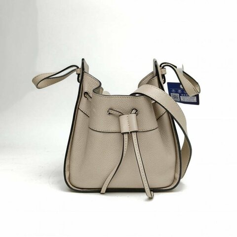 LOEWE Hammock吊床包MINI灰色牛皮銀扣肩背包