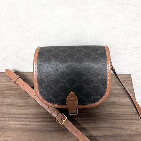 CELINE Medium Folco 老花馬鞍包(LISA同款)