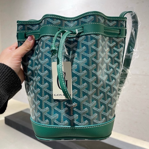 💚 高雅德/Goyard PETIT FLOT水桶包 綠色