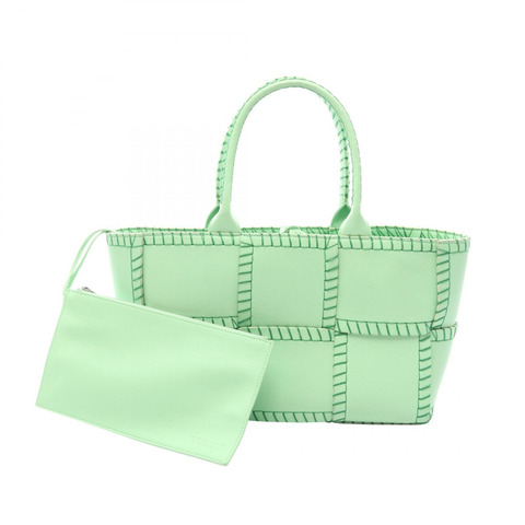 BOTTEGA VENETA Arco 小號手提包 691401 皮革 綠色 二手 女士