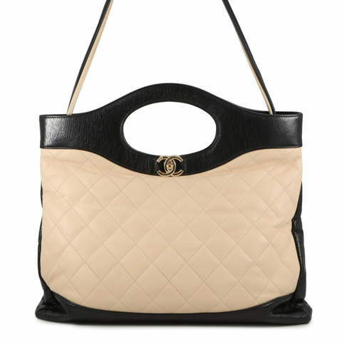 Chanel Matelassé 手提包，Coco Mark，31 Large，A57977，CHANEL 兩用單背包，黑色，女士手提包