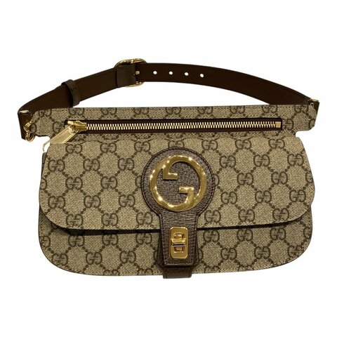 GUCCI 古馳 腰包 Blondie 帆布 老花 金釦