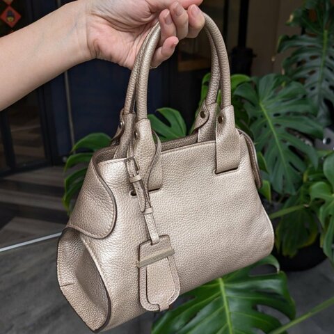 TOD'S 古銅金SMALL 手提摺耳包
