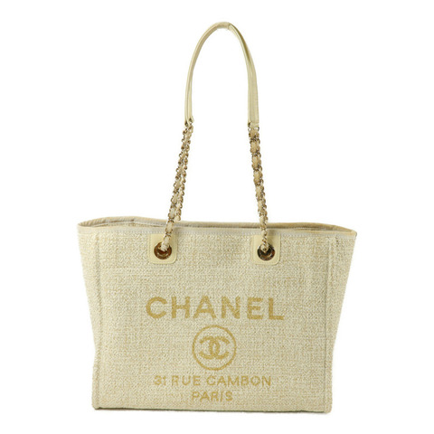 CHANEL 帆布Deauville手挽袋