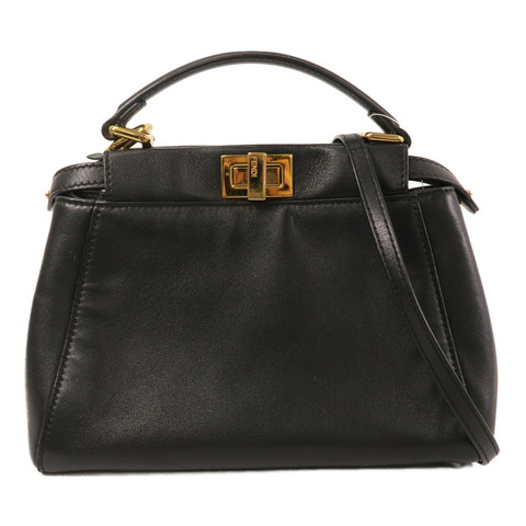FENDI 羊皮皮革Peekaboo Mini手挽肩背兩用袋