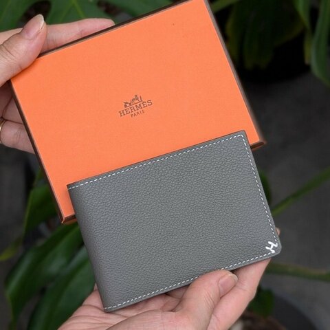 HERMES H Sellier卡夾 Evercolor小牛皮卡夾(大象灰)