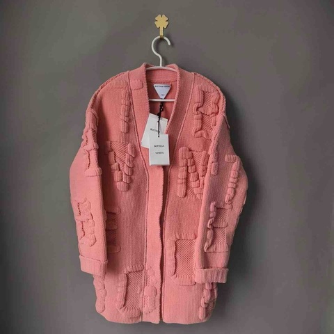 BOTTAGE VENETA ALPHABET OVERSIZE PINK CHENILLE CADIGAN SIZE S