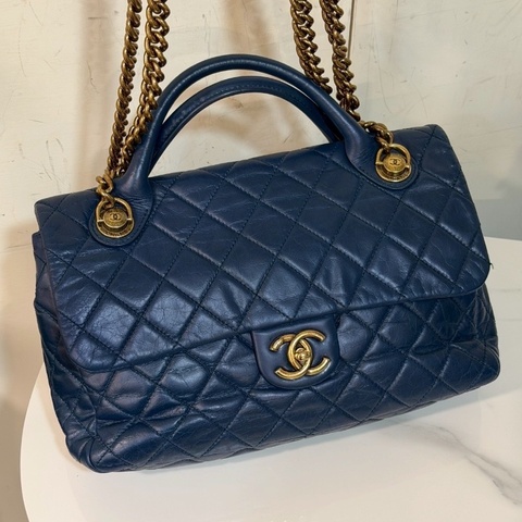 99新💙＃香奈兒＃藍金油蠟皮＃孟買cf＃塵袋購證