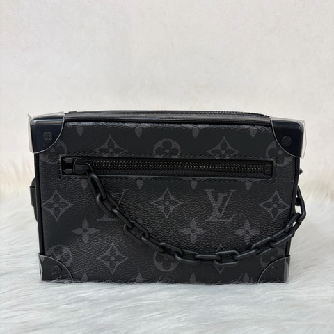 LV M44735 mini soft trunk 全黑 老花小箱包 肩背包 斜背包 側背包 男包