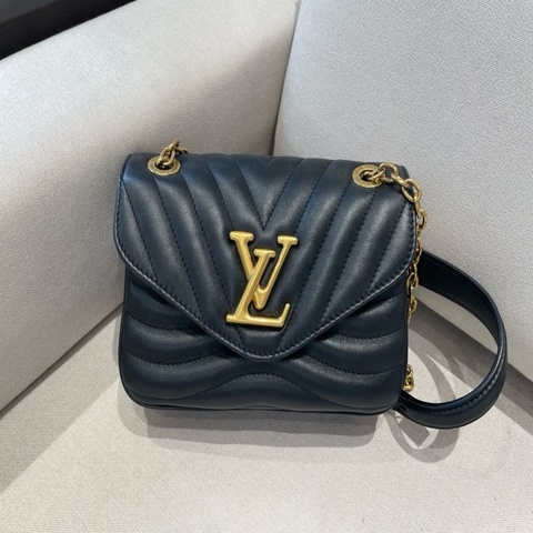 LV New Wave小號黑金全皮包 98新 芯片款