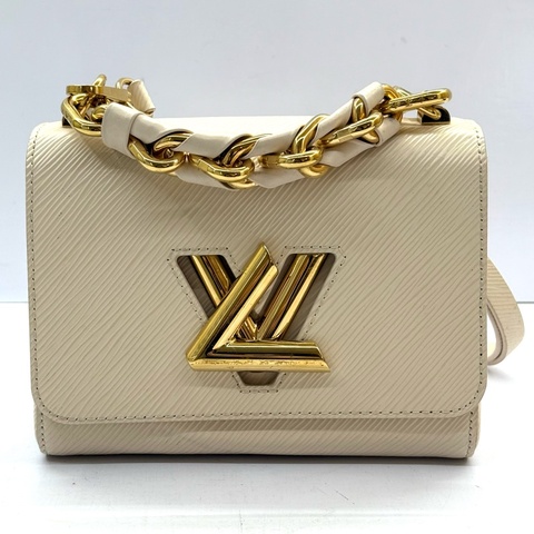 LOUIS VUITTON 路易威登 米色EPI TWIST PM 手提斜背2way包 RFID M22373